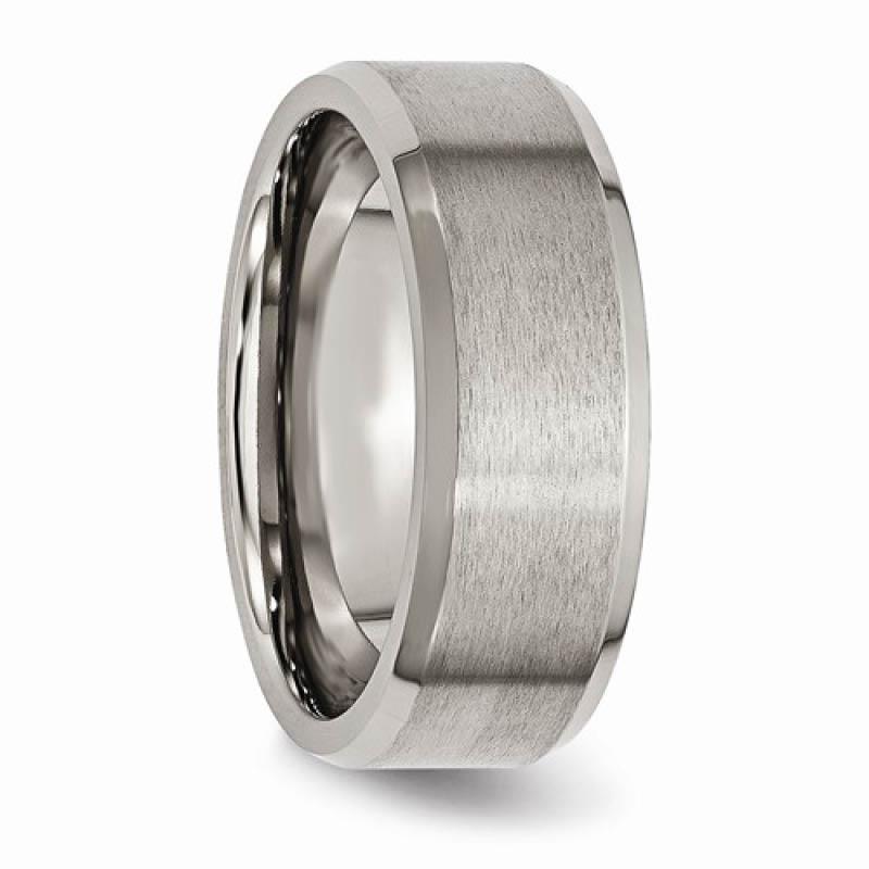 Titanium Brushed Center, Beveled Edge Ring