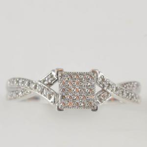 10K Princess-Cut Multi-Top Diamond Ring 