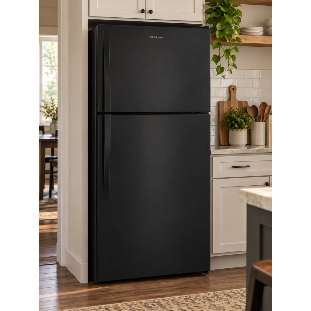 Crosley18 Cu. Ft. Top Mount Refrigerator Black 