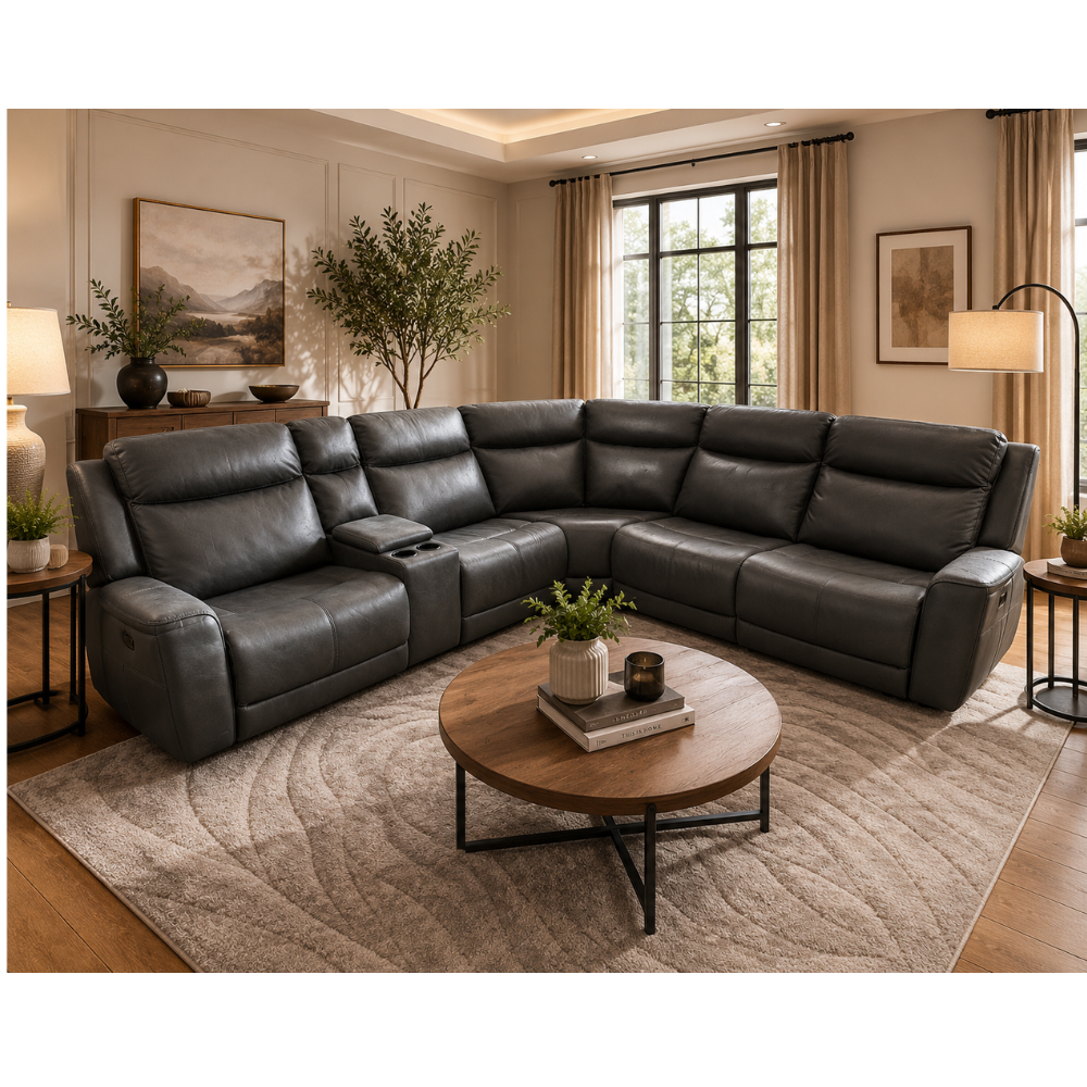 Dual Recline Sectional w/ Console